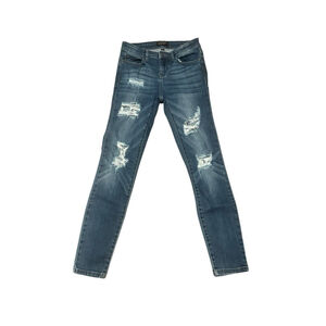 Judy Blue Jeans Womens 5/27 Blue Skinny Fit Stretch Mid Rise Distressed‎ (27x27)
